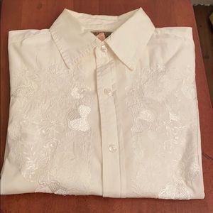 ****SOLD***** Vintage Red White shirt long sleeve